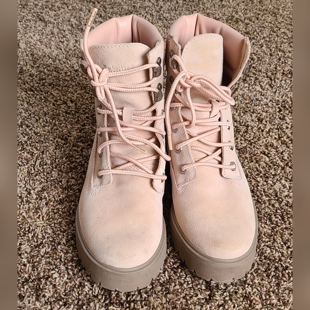 Size 8.5 Light Pink Timberland Boots